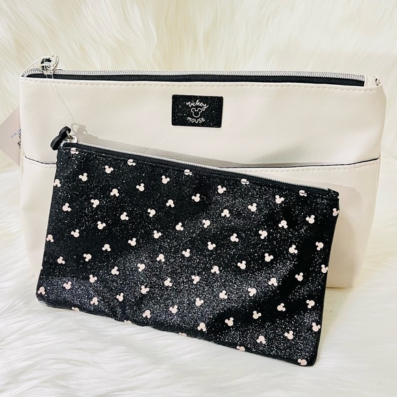 DISNEY Mickey Mouse Travel Makeup Bag with Removable Pouch - Picture 4 of 8